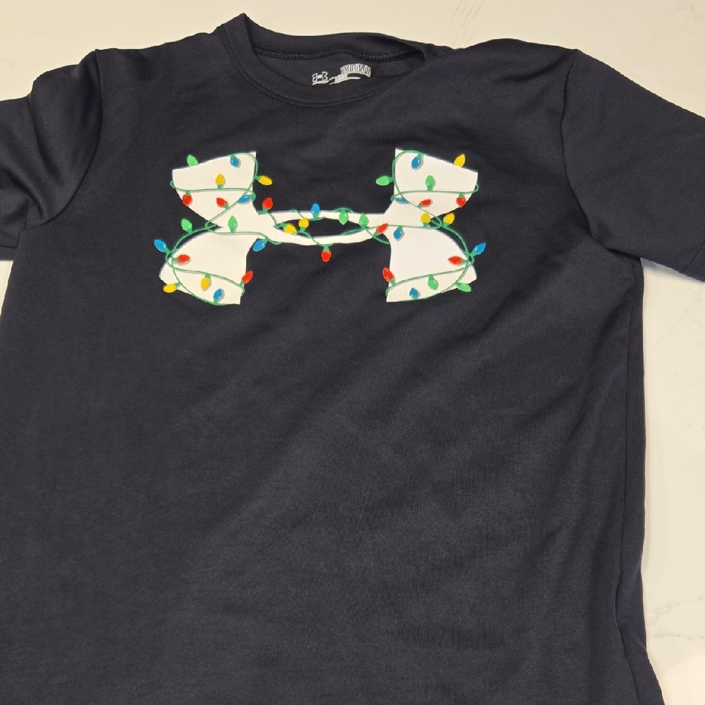 Under Armour Kids' Navy Tee with Festive Lights
